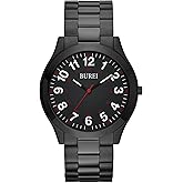 BUREI Men Watches Fashion Analog Stainless Steel Quartz Waterproof Watches,Gift for Men.