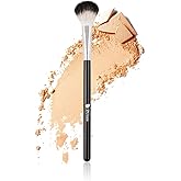DUcare Highlighter Brush Fan Brush Setting Makeup Brush Blending Helps Lock in Foundation and Concealer 1Pcs Black