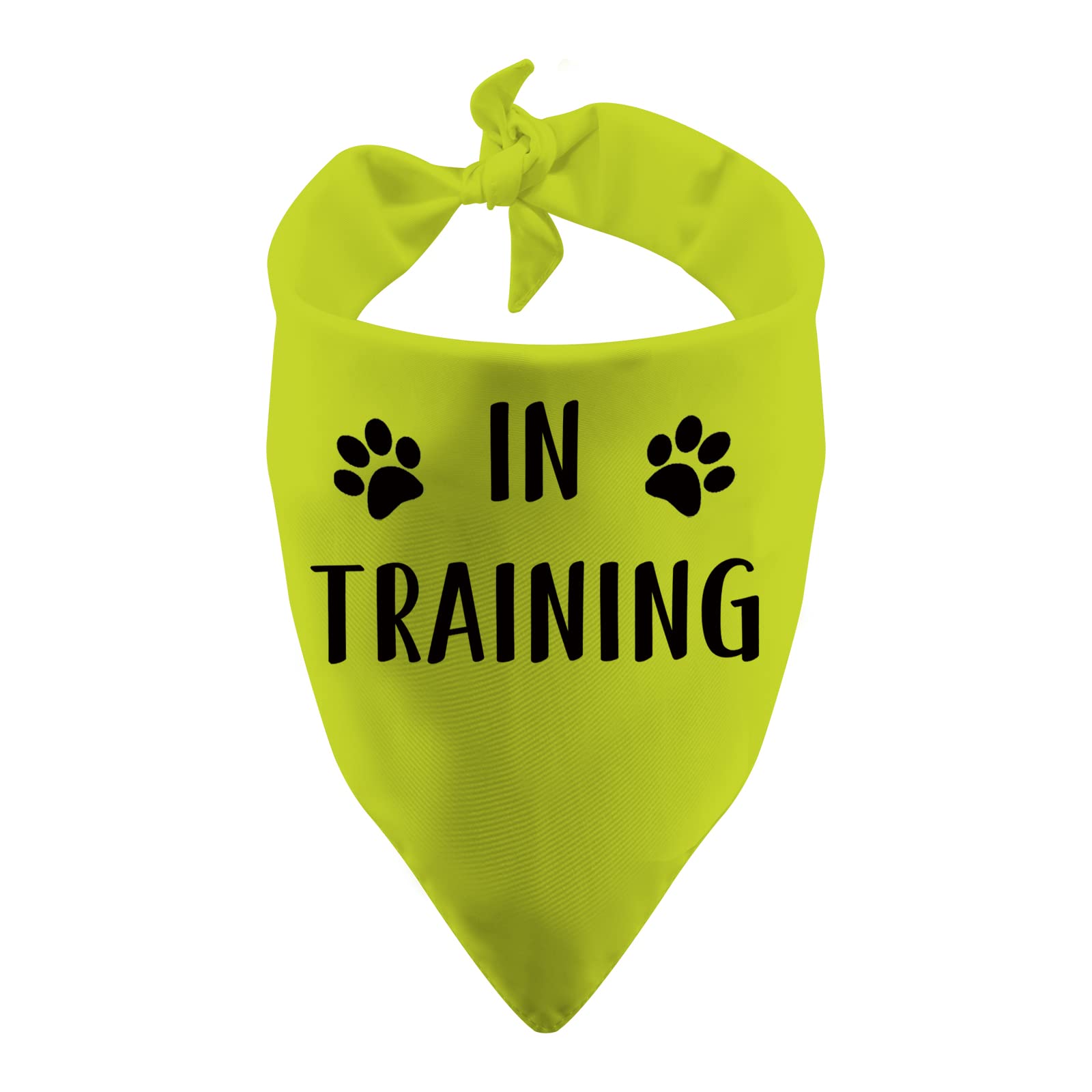 1 Piece In Training Dog Bandana Anxious Dog Reactive Pet Bandana Yellow Dog Bandana (IN TRAINING)