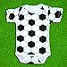 Bambino Sport Baby Sports Clothes - Short Sleeve Soccer Ball Onesie Outfit – Black and White (Small)