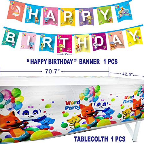 Word Party Party Supplies, Word Party Birthday Decoration,set of 163 pcs Word Party Decorations