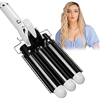 Hair Waver,3 Barrel Curling Iron Wand with Temperature Adjustable,25mm(1 Inch) Crimper Hair Iron,Fast Heating Beach…