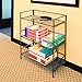 Seville Classics Iron Slat Tower Shelving, 3-Tier (Pewter)