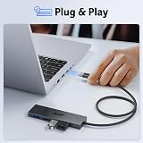 Acer USB Hub 3.0 Ultra Slim 4-Port USB-A Adapter with Power-Ced Type-C view 4