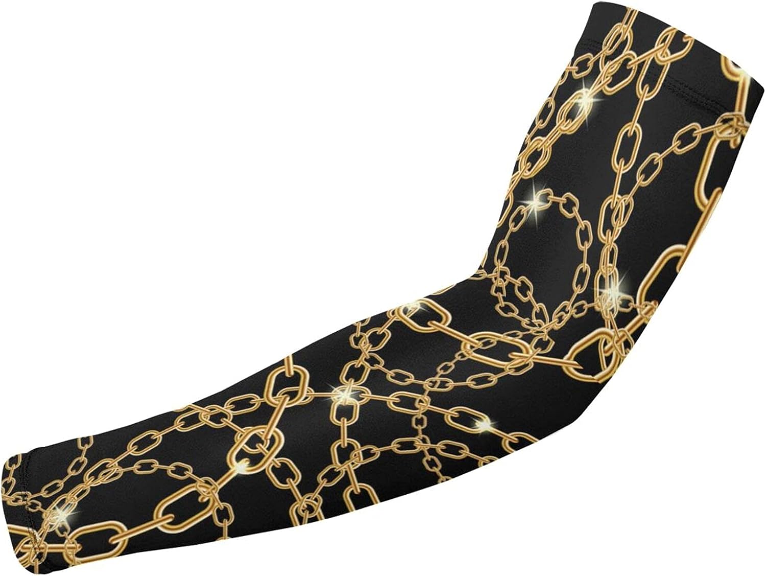 Woalbitan Gold Chain Arm Sleeves for Men&Women Stretch Arm