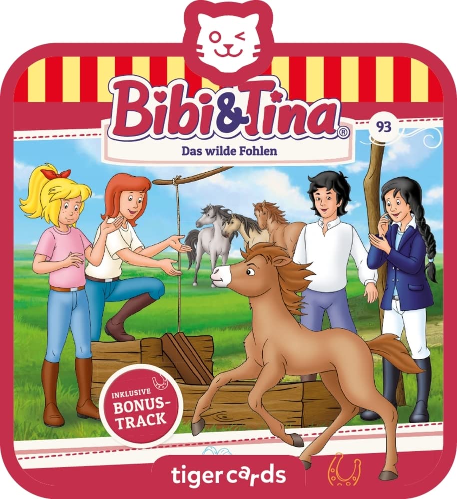tigermedia tigercard Bibi & Tina Episode 93 The Wild Foal Horses Riding Farm Girls Gift Idea for School Tigerbox Audio Books Audio Play