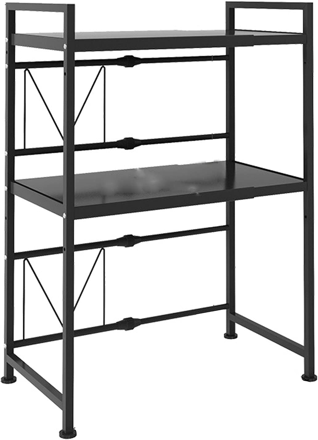 Expandable Microwave Oven Rack, 3Tier Kitchen Counter Shelf Organizer Horizontal Extension