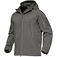 MAGCOMSEN Men's Tactical Jacket 7 Pockets Performance Fleece Lined Water Resistant Soft Shell Winter Coats