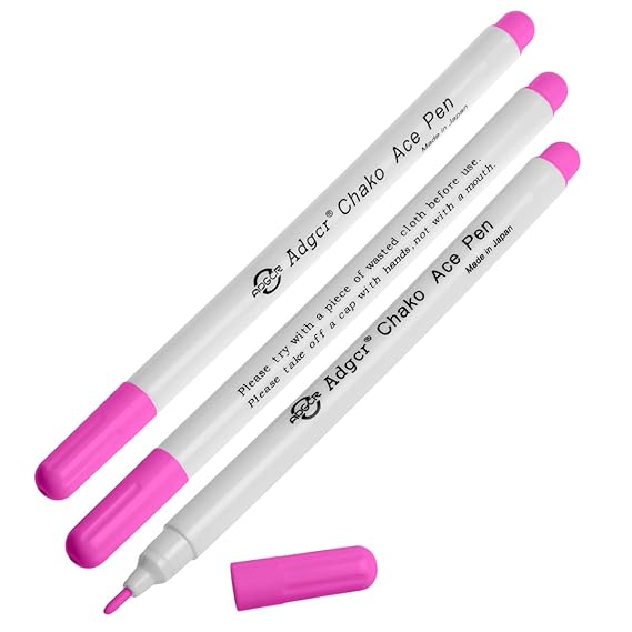 Faden & Nadel 3 x Stoff - Trickmarker/Markierstifte in pink (wasserlöslich)
