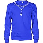 Cybertela Men's Only God Can Judge Me Tattoo Necklace Long Sleeve T-Shirt