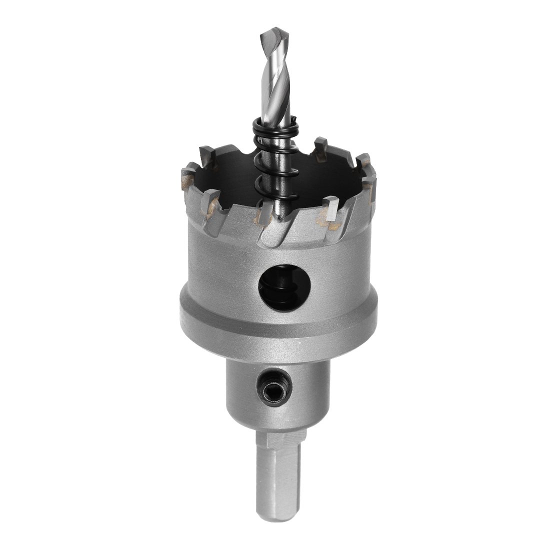 sourcingmap Carbide Hole Saw Drill Bit, 40mm Hole Cutter for Stainless Steel Alloy Cast Iron Copper Metal Sheet, with Limit Step