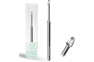 Curacoro Cuticle Nail Drill Bit 3/32'' - Cuticle Clean Bits (Fine) for Professional Finish, Refine & Smooth Acrylic or Gel Nails, Nail Art Pedicure Manicure Salon & Home