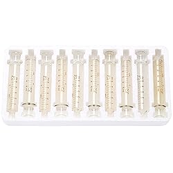 Gufastoe 5ml Glass Syringes with Caps for