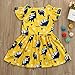 Birdfly Dinosaur Costume Child Small Fly Sleeve for Toddler Baby Kids Girl Dress in Yellow.
