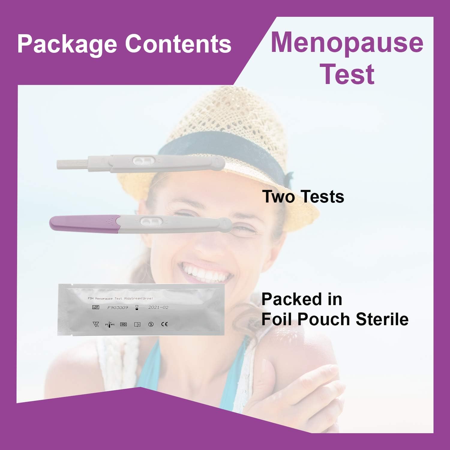 SH Diagnostics Menopause (FSH) Self Test x2, Results in 5mins, 99