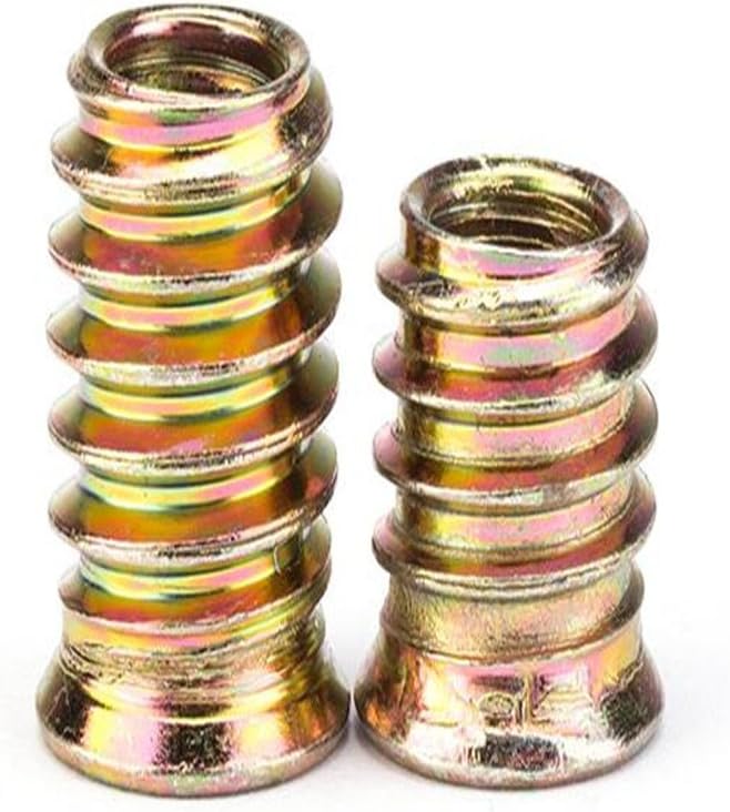 M6X10MM Furniturenut with Flange Hex Socket Type D-Nuts External Internal Thread Tooth 15 Pcs