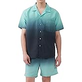 MADHERO Mens Hawaiian Matching Shirts and Shorts Sets Summer Vacation 2 Pieces Beach Outfits