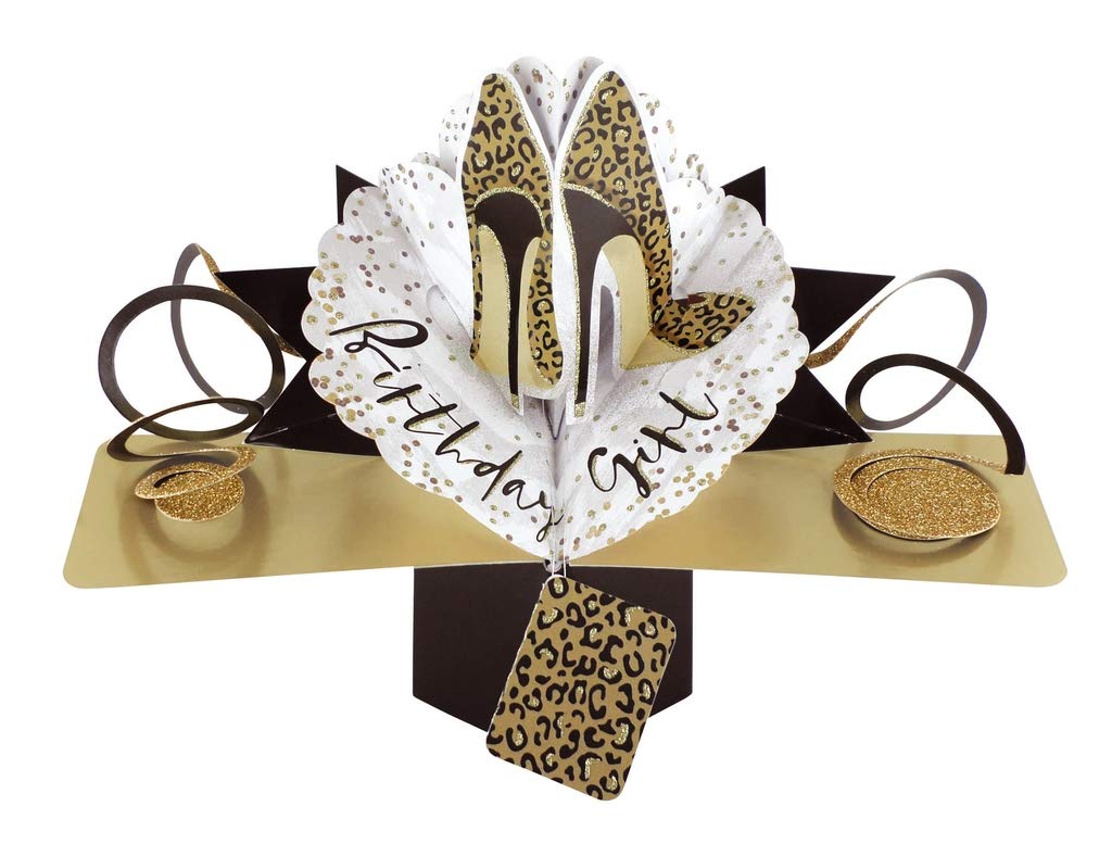 Birthday Girl Shoes Pop-Up Greeting Card Original Second Nature 3D Pop Up Cards