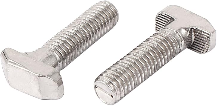 Tornillo Deslizante Para Ranura En T M8 X 100mm - Cabeza Delgada, Acero Inoxidable, Para Trabajos En Madera.