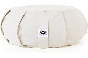 Waterglider International Zafu Meditation Cushion - Eclipse line - Removable Cover and Buckwheat Fill