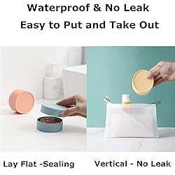 Travel Soap Container,Portable Sealed Round Soap