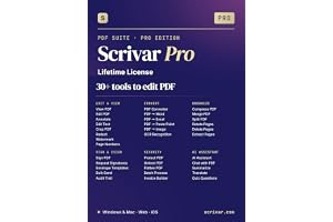Scrivar PDF Suite Pro - Organize, Edit, Convert, Merge, eSign, OCR & 30+ tools | Web & Desktop based | Lifetime License