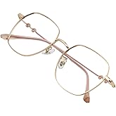 VisionGlobal Bifocal Reading Glasses Blue Light Blocking for Men and Women, Stylish Retro Square