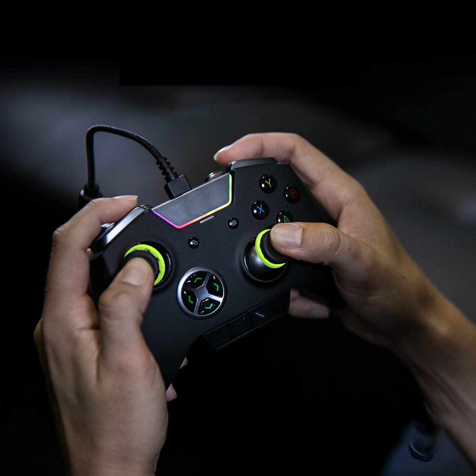 Murciful Soft Silicone Precision Rings | Aim Assist Motion Control for Playstation 4 (PS4),Playstation 5 (PS5),Xbox One,Xbox Series X/S,Xbox 360,Switch Pro & Scuf Controller.(9pcs4Colors)