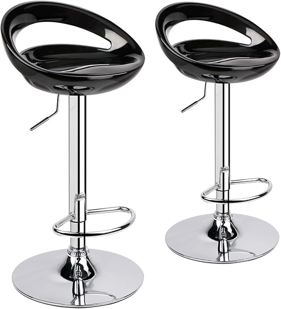 Leader Accessories Conjunto de 2 Taburetes ABS de Bar Cómodo y Moderno
