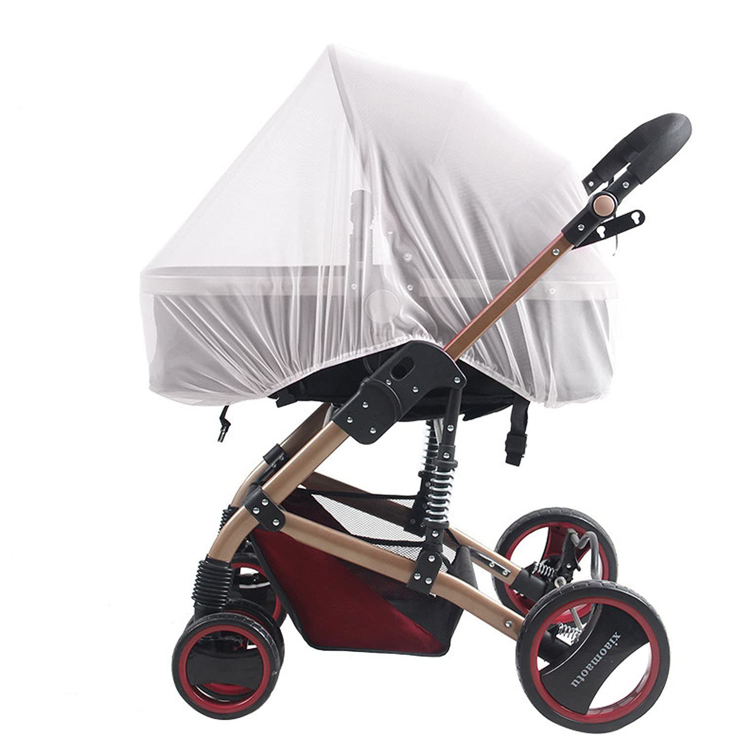 3 Pack Mosquito Net for Pushchair - Reastar Insect Net Pram Nets Bug Nets, Machine Washable, Elastic and Breathable - for Pushchairs, Pram, Buggy, Carrycot, Fits Crib (White)