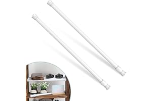 AOBOPLE 2 Pack Window Security Bar, Window Safety Bars, Adjustable Sliding Glass Door Lock, Window Lock Bar for Children Home, Extends from 15.8-27.6 Inches (White)