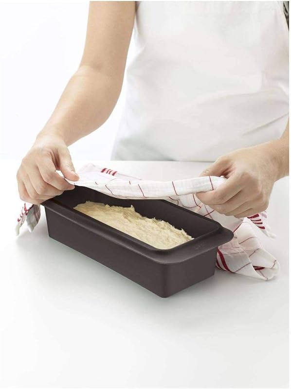 Molde de silicone para fazer pão fatiado caseiro, silicone castanho, 25 cm