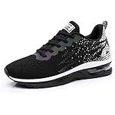ODIPON Women's Athletic Running Shoes Breathable Comfort Cushioned Walking Sneakers for Gym Workout Jogging