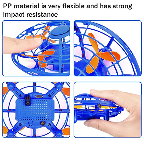 Mini Drones Infrared Induction RC Flying Toy for Kids and Adults-Built-in LED Light Disco Helicopter Shining Colorful Flying Drone Indoor and Outdoor Games Toys for Boys and Girls