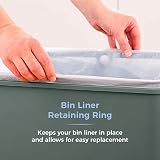 Tower 50L Forest Green Sensor Bin with Bin Liner Retainer Ring view 7
