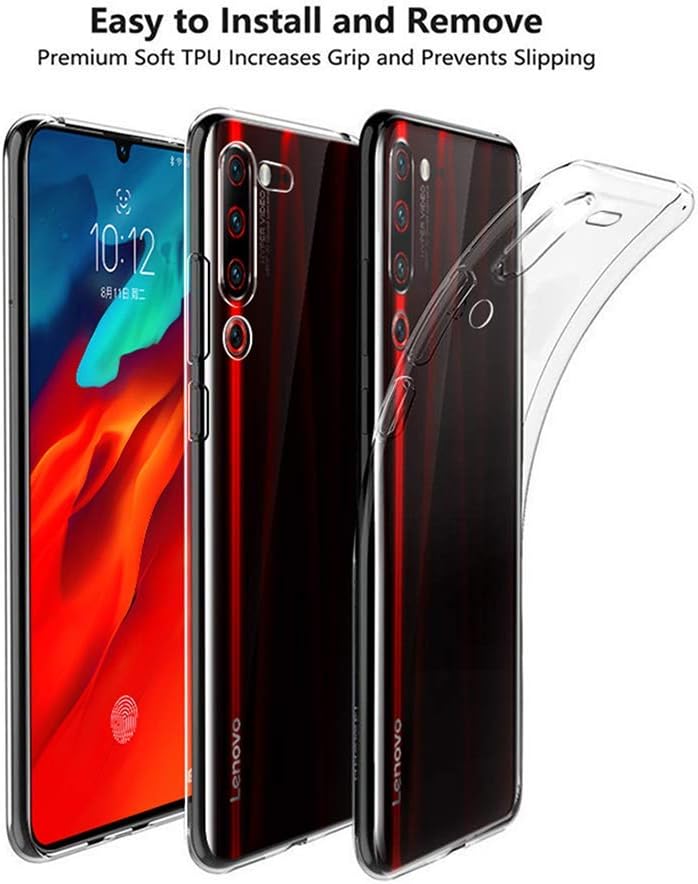 PaceBid Lenovo Z6 Pro Case –Slim Premium Soft Silicone Bumper Case Transparent Rubber Cover for Lenovo Z6 Pro