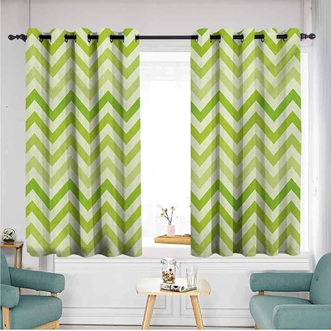 Lime Green Curtain Kids Curtains Insulated with Grommet Curtains for