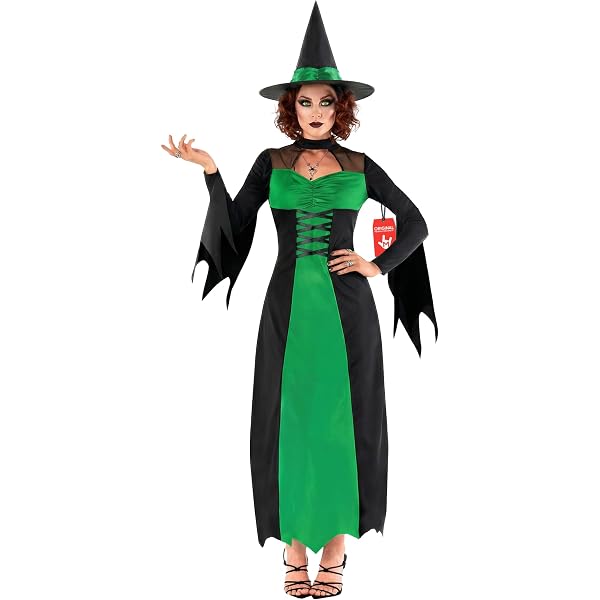 green emerald velvet dress Girls Purple and Blue Witch Halloween Costume main image 1