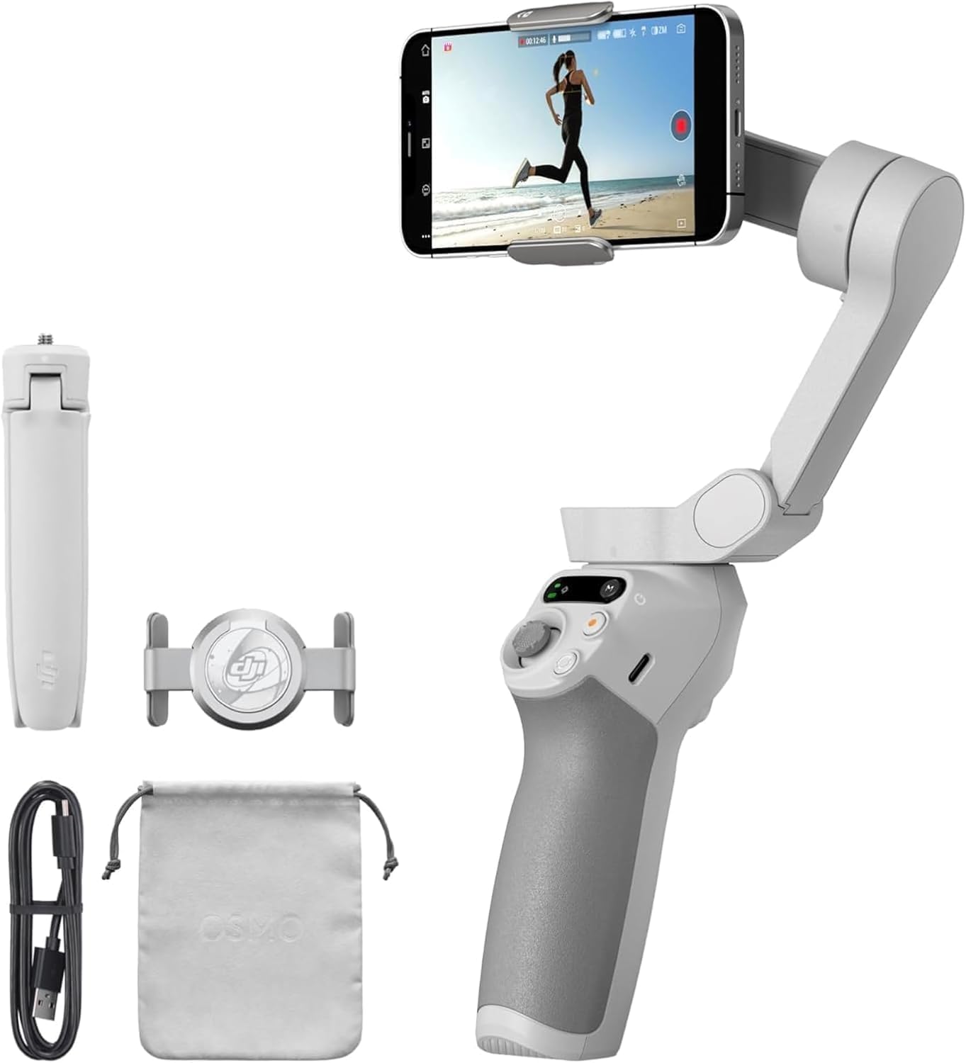 Photo 1 of DJI Osmo Mobile SE, 3-Axis Phone Gimbal for iPhone, Android, Built-in Tripod, Selfie Stick, Gimbal Stabilizer for iphone, Andriod, ActiveTrack 6.0, Vlogging Stabilizer for Youtube, TikTok, Travel