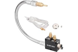 CNZG PNEU 1/4" Coolant Mister with Magnet Base,CNC Cooling Spray for Milling Machine and Metal Lathe Mill,Air Sprayer Mist Lubrication System on Engraving Tools and Accessories(Metal Tube)