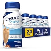 Ensure Original Butter Pecan Nutrition Shake | Small Meal Replacement Shake | Ready To Drink | 9g Protein, 27 Vitamins and Minerals | 8 fl oz - 24 Pack