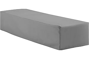 Crosley Furniture Patio Furniture Covers, Waterproof Outdoor Chaise Lounge Cover for Backyard, Gray