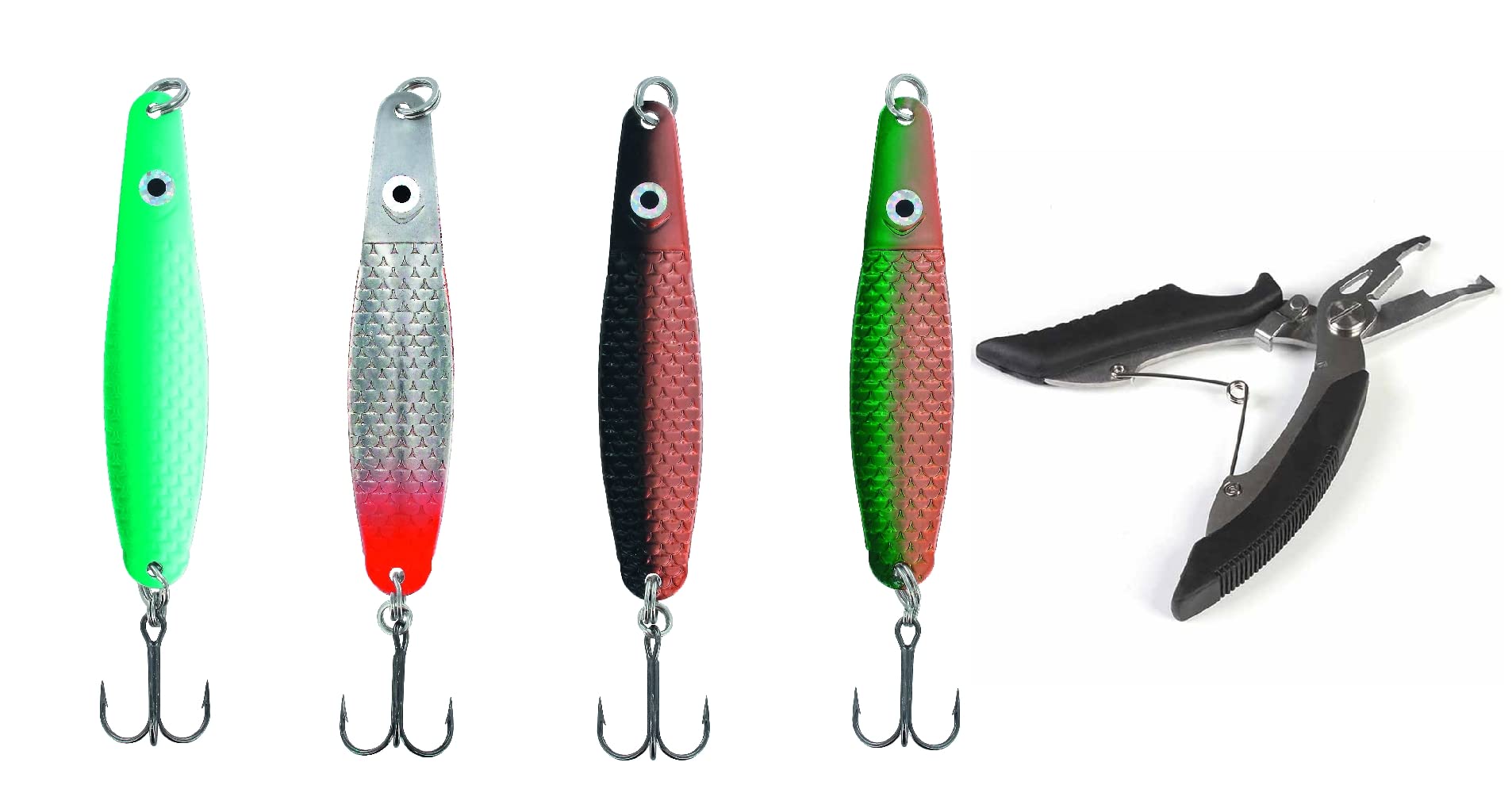 Jenzi Dega Jumper Sea Trout Indicators Set of 4 25 g 8 cm Lars Hansen + Free Fishing Scissors