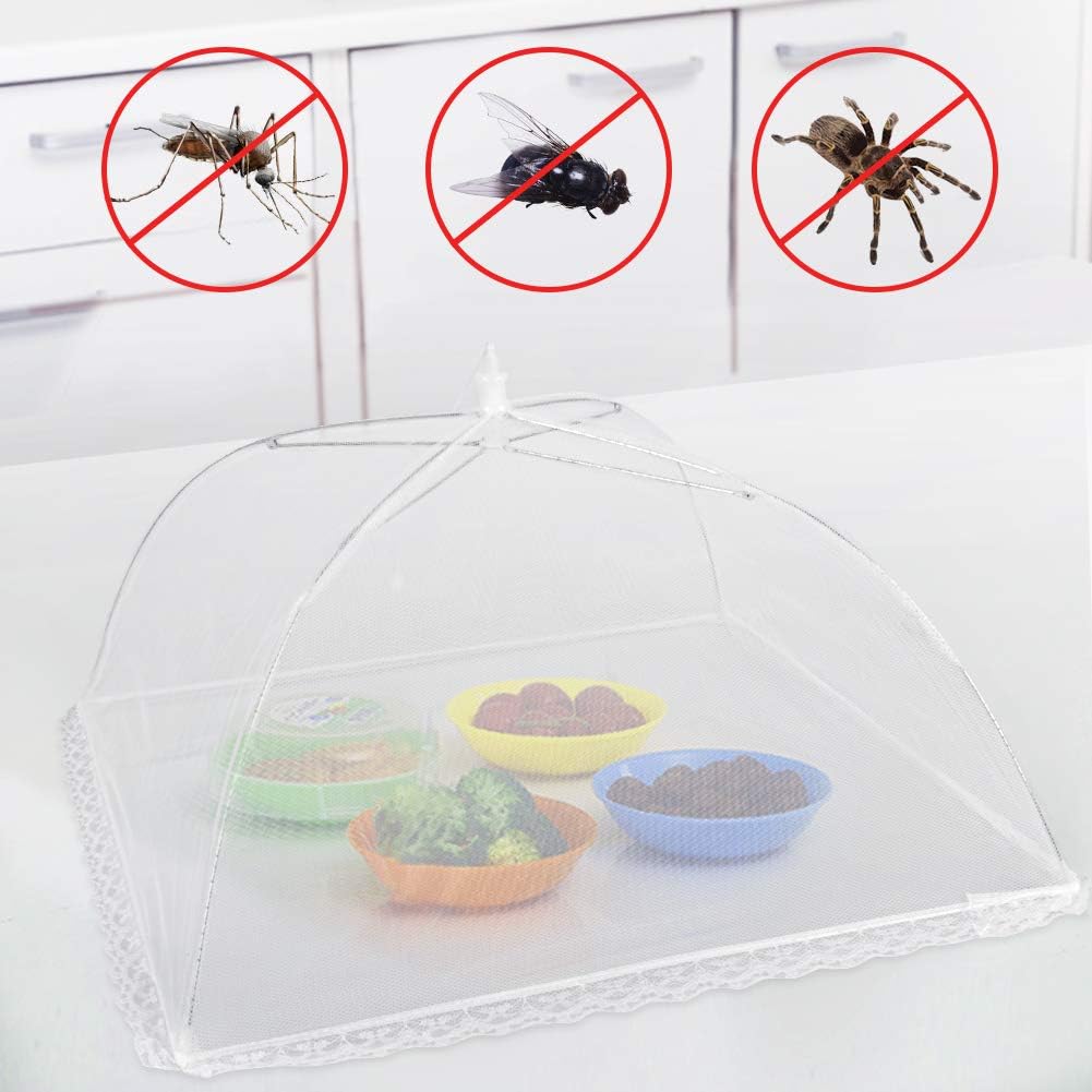 Mesh Food Covers Outdoor Masonda Pop-Up Food Tents(6 Pack) for Picnics/Grill/Party Outside Food Umbrella 100% Protection from Flies Reusable and Collapsible Net Cover 17×17 Inch: Home Improvement