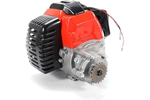 JAYEUW 49CC 2-Stroke Engine Single Cylinder Pull Start Mini Engine Motor for Gas Scooter, Mini Pocket Dirt Bike, ATV