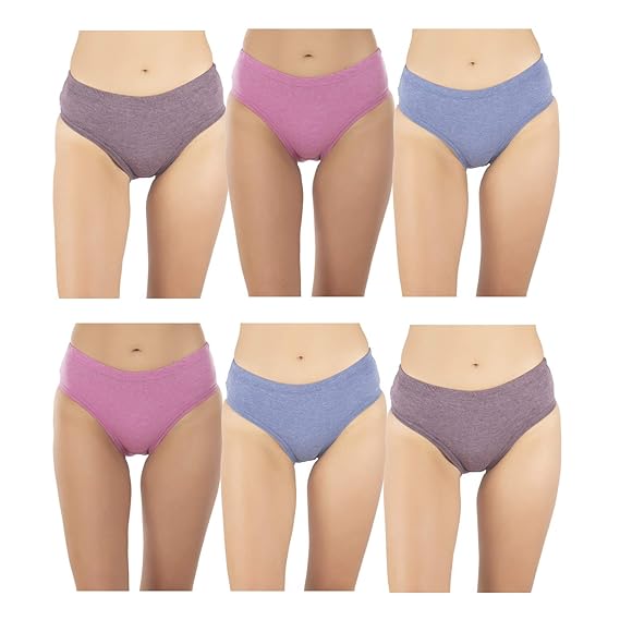 Elita Women's 100% Cotton Multicolour Panties Combo Pack of 3pc, 6pc, 9pc & 12pc
