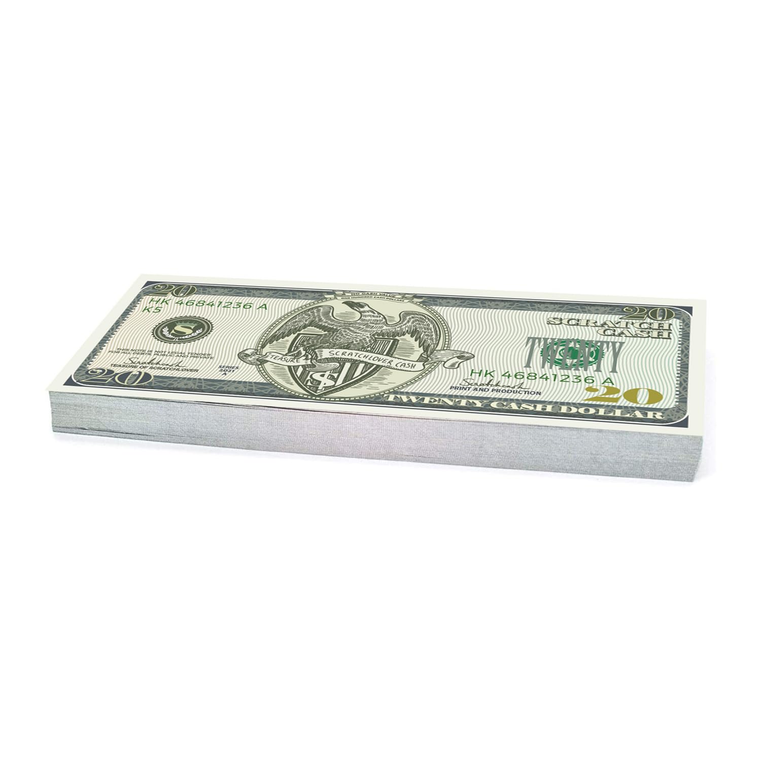 Scratch 100 x $20 Dollars to Play (Real Size)