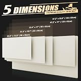 K KNODEL Large Office Leather Desk Mat 90x43cm White PVC Leather view 4