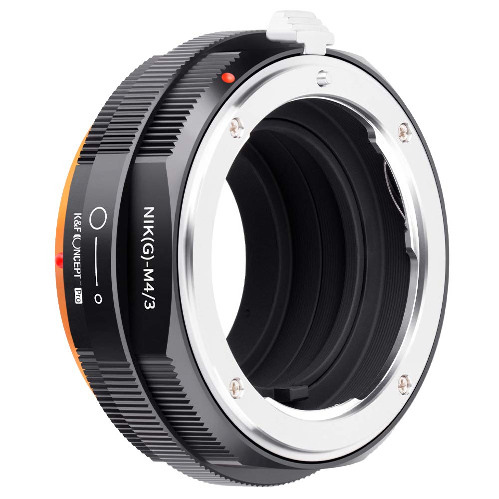 K&F CONCEPT Updated NIK(G) to M4/3 Adapter with Aperture Control Ring, Manual Lens Mount Adapter Compatible with Nikon Nikkor AI/F G-Type Mount Lens to Micro 4/3 MFT M43 Mount Cameras