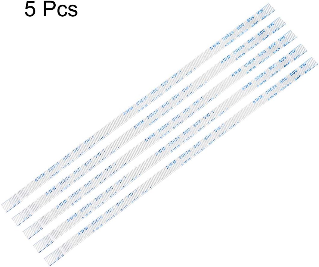 sourcing map Flexible Flat Cable, 8 Pins 0.5mm Pitch 150mm FPC FFC Flexible Ribbon Cable for LCD TV DVD Player Laptop 5Pcs (A Type) - Image 3